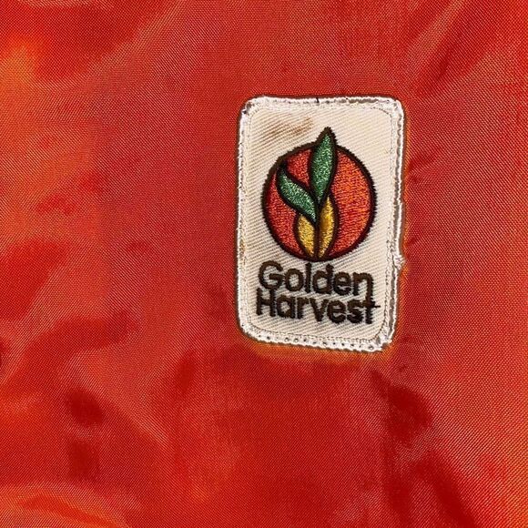 Vintage Swingster Orange Golden Harvest Patch snap up Jacket Medium - Picture 11 of 11